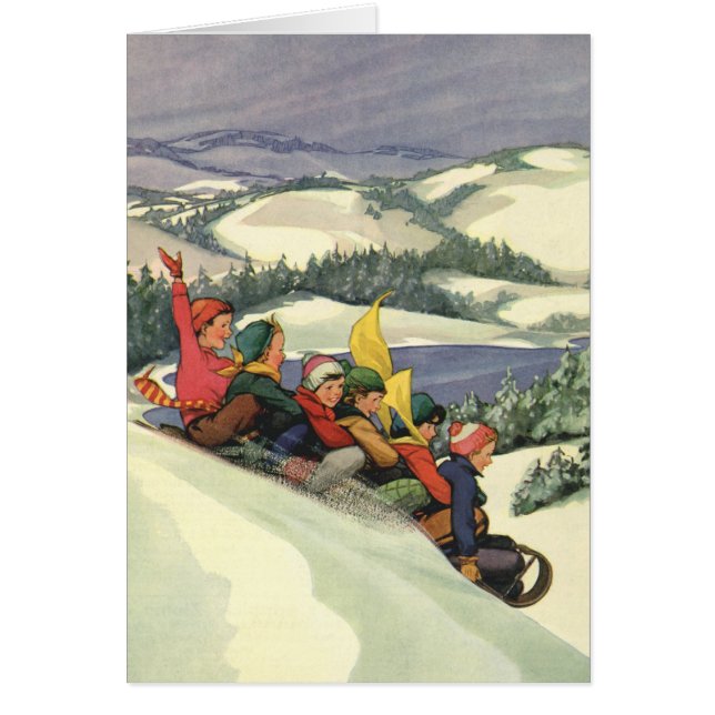 Cartão Agradecimento de Natal Antigo (Frente)