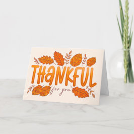 Cartão Agradeço a sua saudação de Ação de Graças