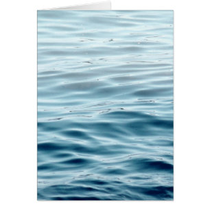 Cartão Água azul ondulada