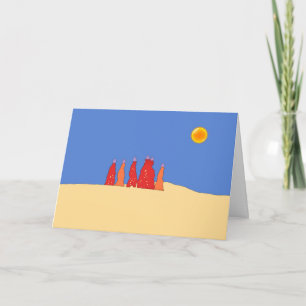 Cartão Água carregando feminina no deserto de Thar - Raj