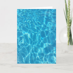 Cartão Água de Piscina Azul Céu Cristalino
