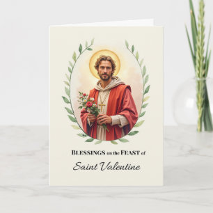 Cartão Água-forte do Dia de São Valentim com Bênçãos