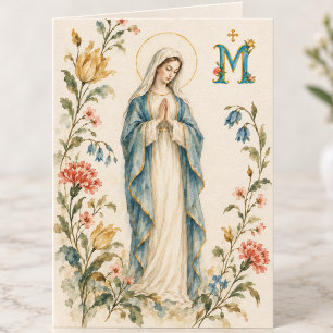 Cartão Água-forte Maria Maria Floral Vintage