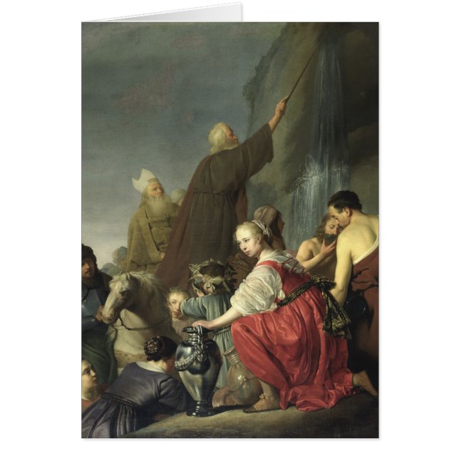 Cartão Água impressionante de Moses da rocha (Frente)