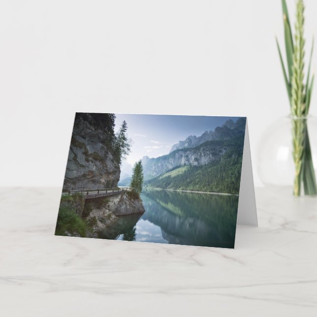 Cartão Água | Lago Gosau Salzkammergut Áustria (Frente)