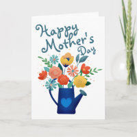 Água pode Cheio de flores Dia de as mães feliz