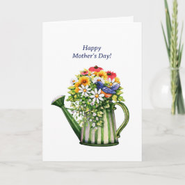 Cartão Água pode e Flores Dia das Mães