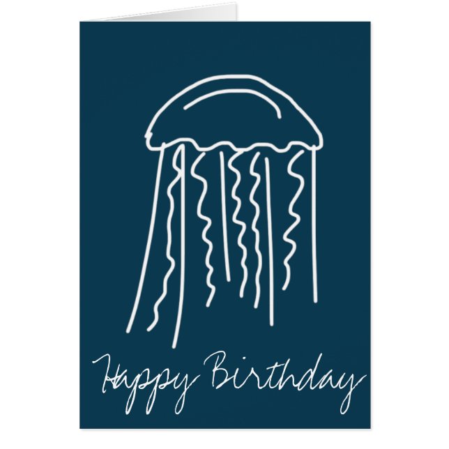 Cartão Água-viva marinha vida marinha no mar aquático (Frente)