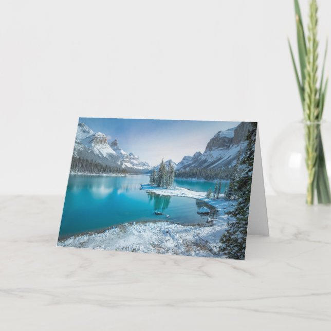 Cartão Água | Winter Jasper National Park, Canadá (Frente)