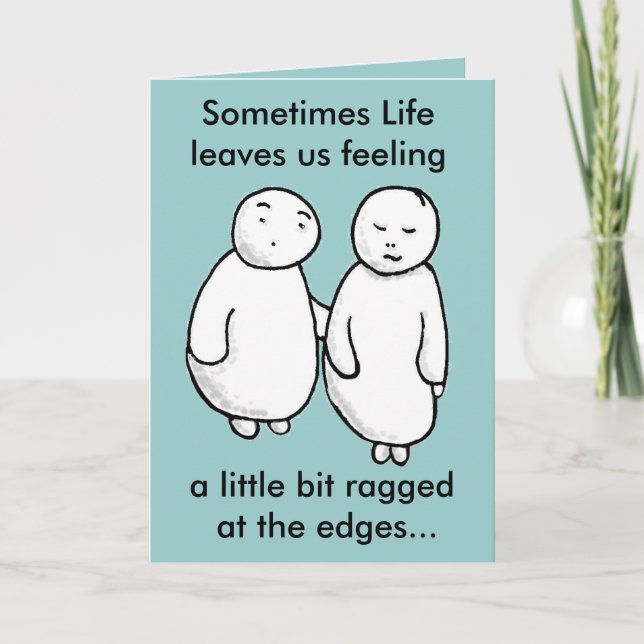 Cartão Aguarde-me quando se sentir mal (Frente)