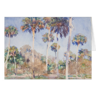 Cartão Aguarela de John Singer Sargent - palmas