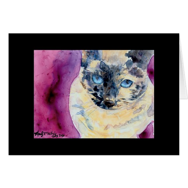 Cartão Aguarela de Latte- em Yupo (Frente Horizontal)