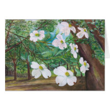 Aguarela do dossel do Dogwood e pintura acrílica