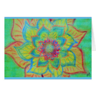 Cartão Aguarela floral abstrata vibrante