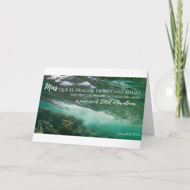 Cartão Águas Antiguas Tarjeta Salmos 93:4 (Frente)