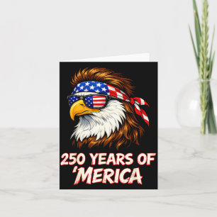 Cartão Águia 250 Anos de Merica 4 de Julho EUA 250
