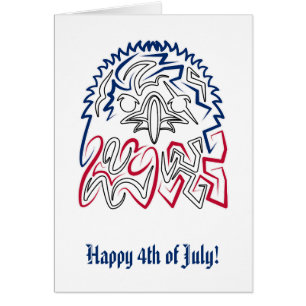 Cartão Águia Americana do Dia da Independência