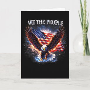 Cartão Águia da Bandeira Americana Dia da Independência E