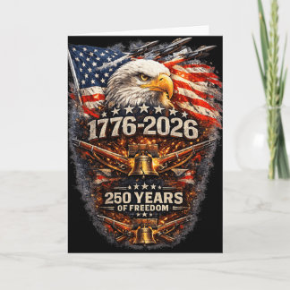 Cartão Águia de 1776-2026 250 Anos de Liberdade Patriota 