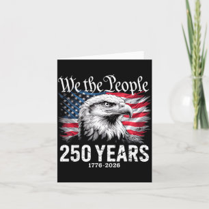 Cartão Águia de Aniversário de 250 Anos Vintage 1776-2026