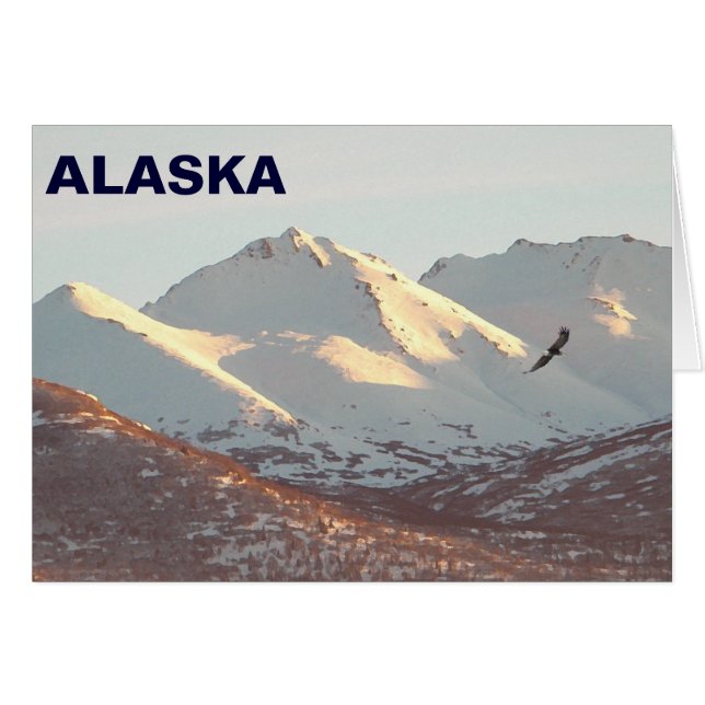 Cartão águia-de-inverno (Frente Horizontal)