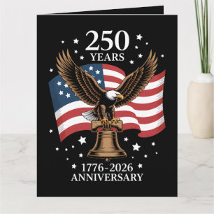 Cartão Águia e Bandeira 250 Anos da América 1776-2026