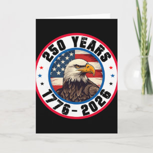 Cartão Águia e Bandeira Americana Vermelha Branca Azul 25