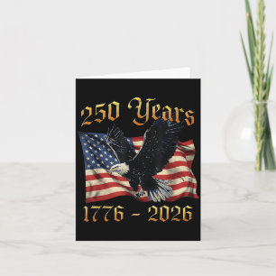 Cartão Águia Patriótica dos EUA Aniversário de 250 anos 2