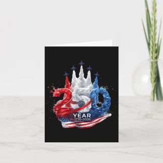 Cartão Águia Patriótica e Bandeira 250 Anos Americana 4 d