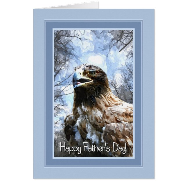 Cartão Águia Pintada Canvas do Pai (Frente)