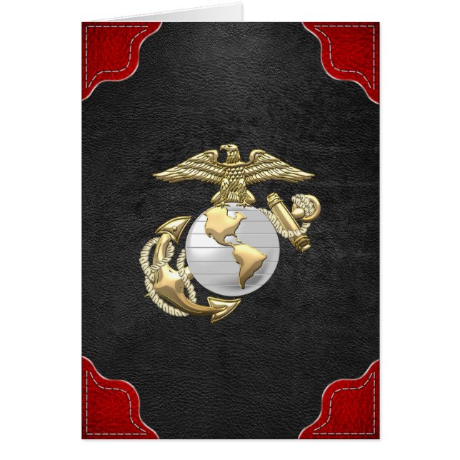 Cartão Águia USMC, Globo e Âncora (EGA) [3D] (Frente)