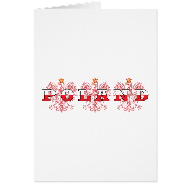 Cartão Águia Vermelha Polônia (Frente)