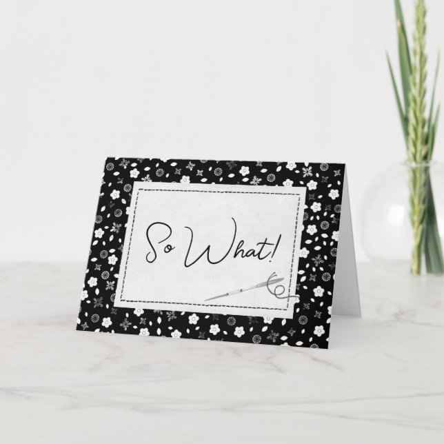 Cartão Agulha De Costura Para 60º Aniversário (Frente)