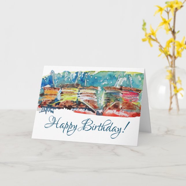 Cartão Agulha e Threads (Flor Amarela)