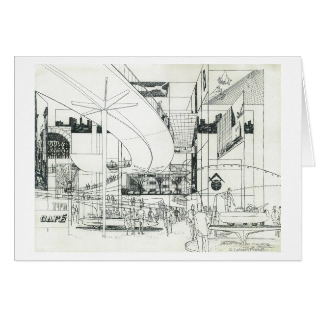 Cartão Agulha espacial Conceito Aéreo Desenho 2 (Frente Horizontal)