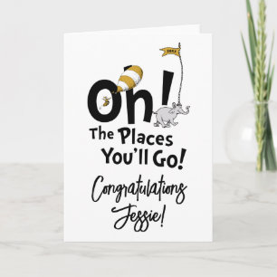 Cartão Ah, Os Lugares Que Você Irá! Graduação Retro