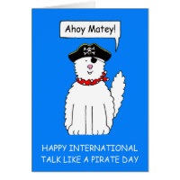 Ahoy Matey Fala como um Gato de Cartoon Pirata