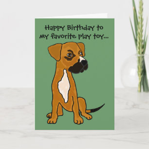 Cartão AI- Funny Boxer Mix Birthday Card