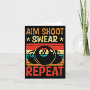 Cartão Aim Disparo Repito Eu Piscina Billiard I Snooker I