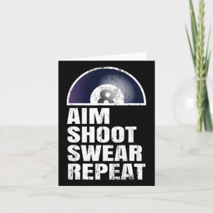 Cartão Aim Shoot Swear Repetir - Jogador de Piscina Snook