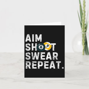 Cartão Aim Shoot Sweot Repetir Repito Jogador de Piscina 