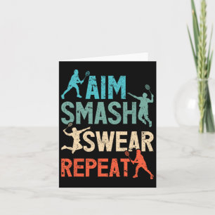 Cartão Aim Smash Swear Repetir O Espírito De Badminton