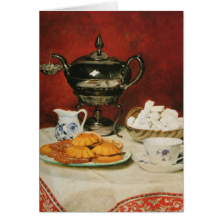 Cartão Ainda chá da vida e rolos de derretimento - Albert