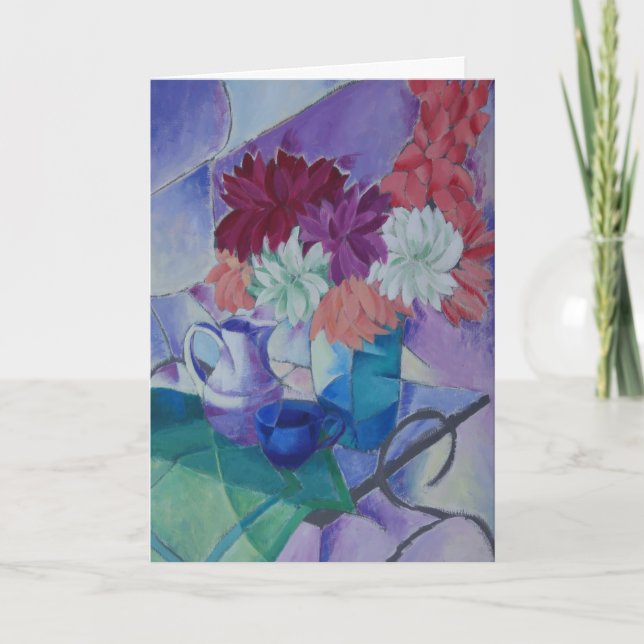 Cartão Ainda com Dahlias (Frente)