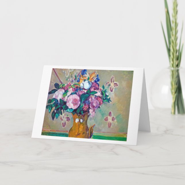 Cartão Ainda com Flores, Paul Cezanne (Frente)