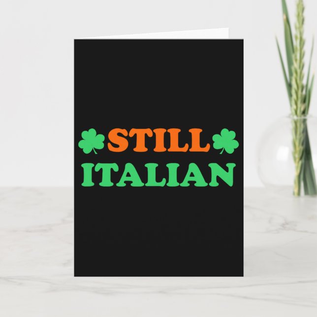 Cartão Ainda Italiano Com Shamrock Saint Patricks Day _2  (Frente)