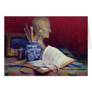 Cartão Ainda vida com cabeça de Voltaire