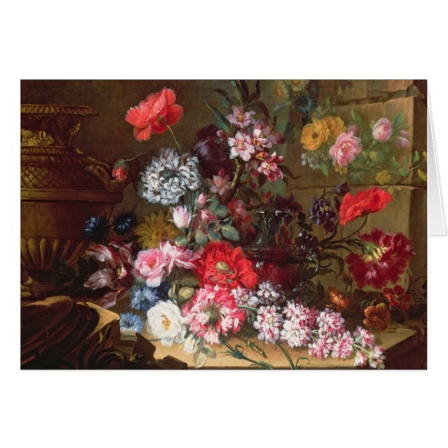 Cartão Ainda vida com flores (Frente Horizontal)