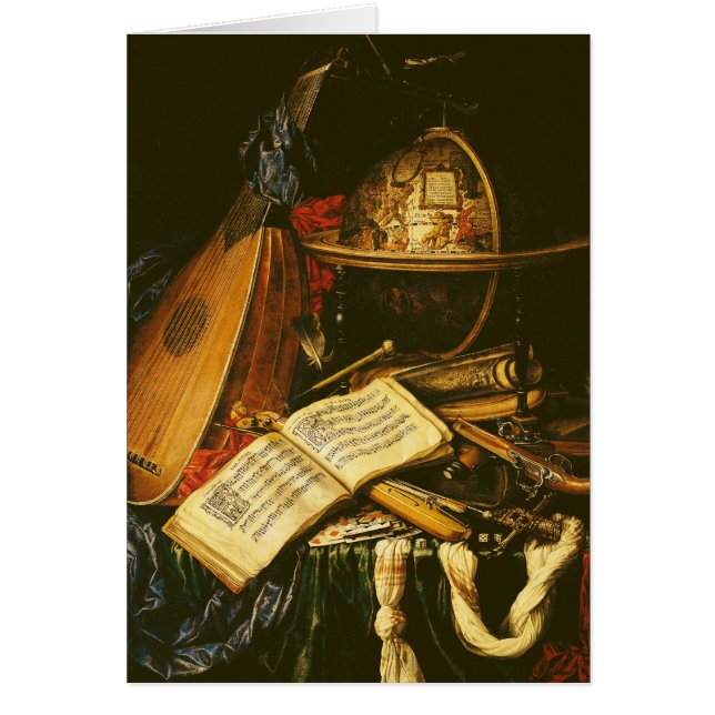 Cartão Ainda vida com instrumentos musicais (Frente)