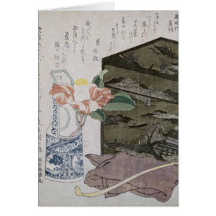 Cartão Ainda vida com um Camelia, c.1820